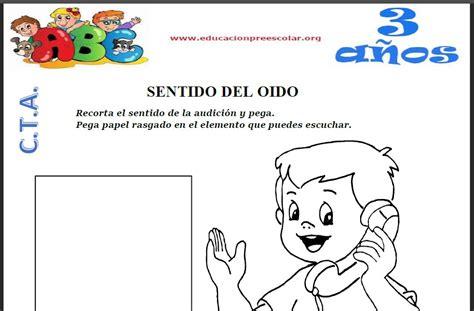 Sentido del Oído Para Niños de 3 Años — Educación: Dibujar Fácil, dibujos de Lo Que Sientes, como dibujar Lo Que Sientes para colorear e imprimir