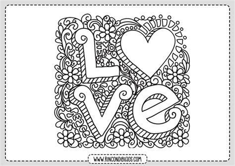 Palabra Love para Colorear - Rincon Dibujos: Aprender como Dibujar y Colorear Fácil, dibujos de Love, como dibujar Love para colorear e imprimir