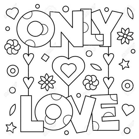 Dibujo de amor para colorear de Only love 【2020】: Aprender a Dibujar Fácil con este Paso a Paso, dibujos de Love, como dibujar Love para colorear