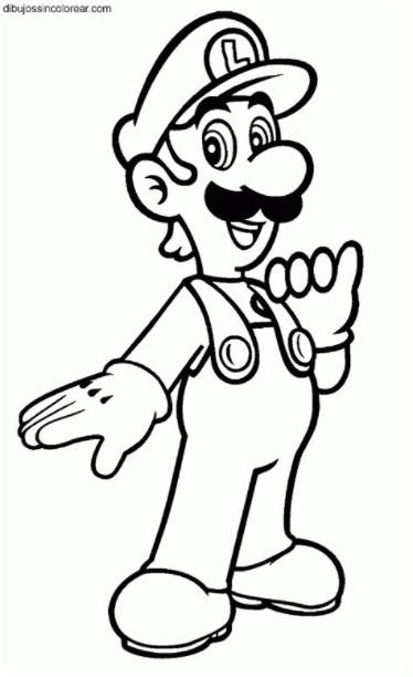 Dibujos Sin Colorear: Dibujos de personajes de Super Smash: Dibujar Fácil con este Paso a Paso, dibujos de Luigi, como dibujar Luigi para colorear