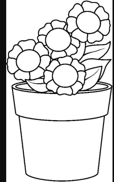 Flores para colorear – Flores de primavera para colorear: Aprende como Dibujar Fácil con este Paso a Paso, dibujos de Macetas Con Flores, como dibujar Macetas Con Flores para colorear