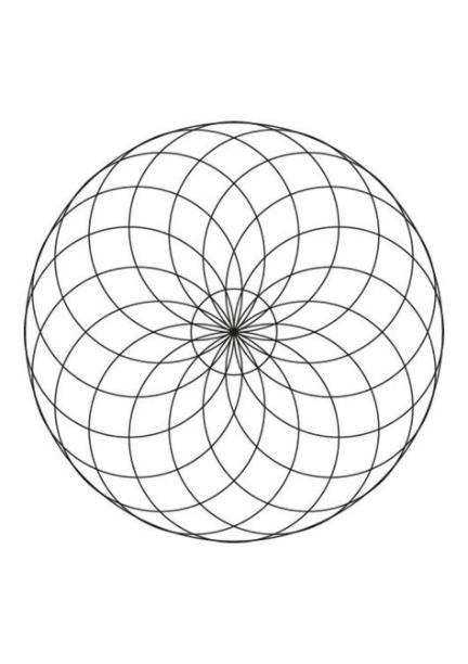 Mandala de círculos: dibujo para colorear e imprimir: Aprende como Dibujar y Colorear Fácil, dibujos de Mandalas Con Compas, como dibujar Mandalas Con Compas paso a paso para colorear