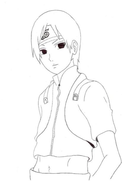Sai - Naruto by Pequenya on deviantART: Dibujar Fácil con este Paso a Paso, dibujos de Manga En Sai, como dibujar Manga En Sai paso a paso para colorear