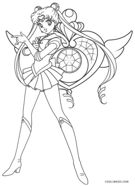 Dibujos de Sailor Moon para colorear - Páginas para: Aprender como Dibujar Fácil con este Paso a Paso, dibujos de Manga Gratis, como dibujar Manga Gratis paso a paso para colorear