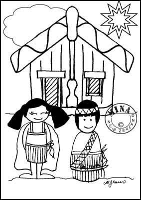 Kids and Marae Colouring Page | Coloring books. Coloring: Dibujar Fácil con este Paso a Paso, dibujos de Maori, como dibujar Maori para colorear