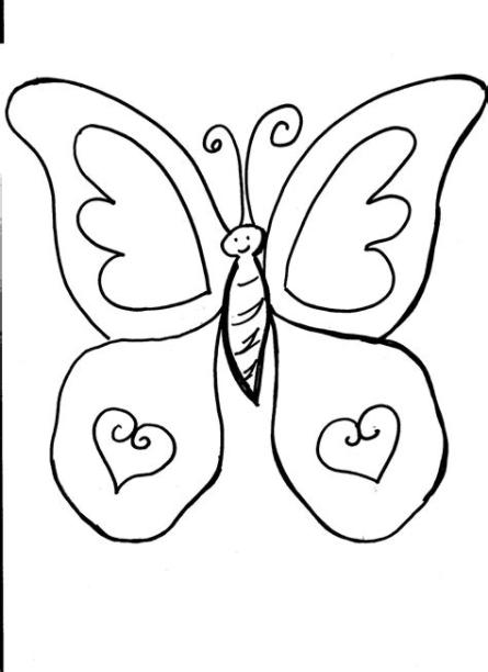 Mariposas para colorear. pintar e imprimir: Aprender como Dibujar Fácil, dibujos de Mariposa En Cara, como dibujar Mariposa En Cara para colorear e imprimir