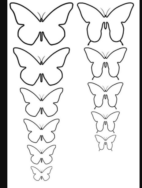 Plantillas para pintar paredes para imprimir gratis: Aprender a Dibujar Fácil, dibujos de Mariposas En La Pared, como dibujar Mariposas En La Pared para colorear e imprimir