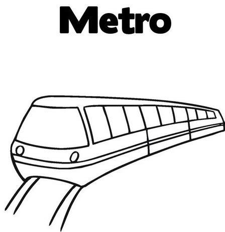 Pinto Dibujos: Metro para colorear: Aprende como Dibujar Fácil con este Paso a Paso, dibujos de Metro, como dibujar Metro para colorear