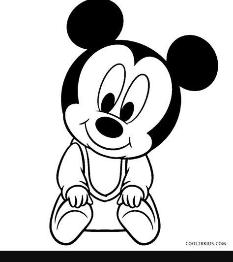 Dibujos de Bebé para colorear - Páginas para imprimir gratis: Dibujar Fácil con este Paso a Paso, dibujos de Mickey Mouse Bebe, como dibujar Mickey Mouse Bebe para colorear e imprimir