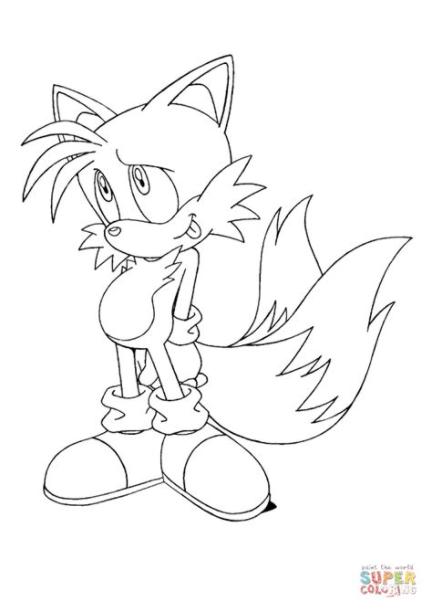 Miles Tails Prower | Super Coloring | Sonic para colorear: Aprende a Dibujar Fácil, dibujos de Miles Tails A Tails, como dibujar Miles Tails A Tails para colorear