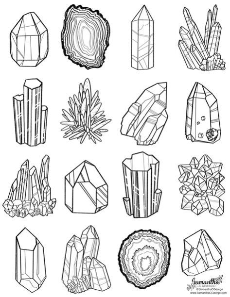 Pin de Clinicabourgon en Minerales y piedras preciosas: Dibujar Fácil, dibujos de Mineral, como dibujar Mineral para colorear e imprimir