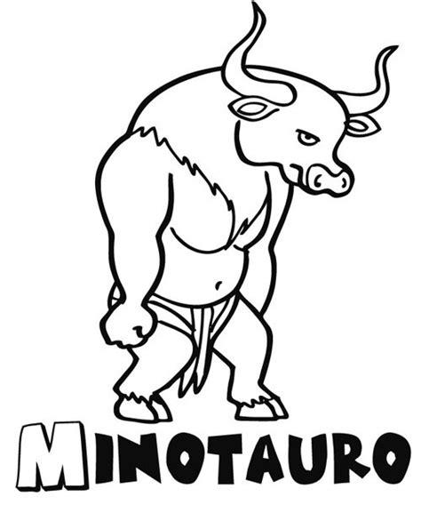 Imprimir: Minotauro: Dibujos para colorear: Dibujar y Colorear Fácil, dibujos de Minotauro, como dibujar Minotauro para colorear e imprimir