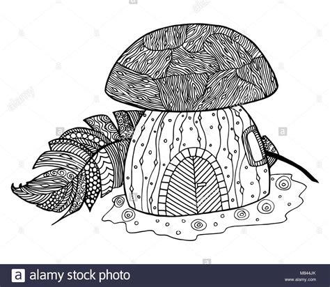 Mushroom ilustración vectorial. Hongo maraña zen y: Dibujar y Colorear Fácil, dibujos de Moho, como dibujar Moho para colorear