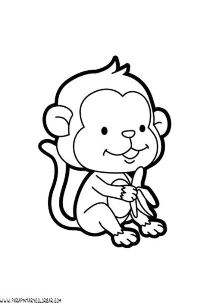 Dibujos de monos | Dibujos: Aprender a Dibujar y Colorear Fácil con este Paso a Paso, dibujos de Monitos Tiernos, como dibujar Monitos Tiernos para colorear