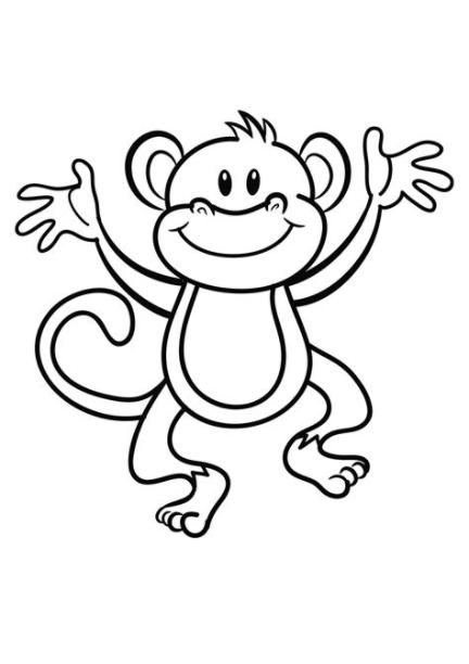 Mono para colorear: Dibujar Fácil con este Paso a Paso, dibujos de Mono, como dibujar Mono para colorear e imprimir