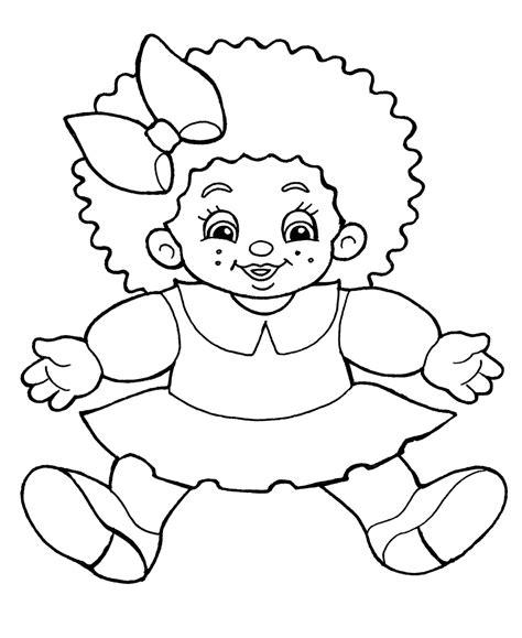 Dibujo para colorear - Feliz Muñeca: Dibujar y Colorear Fácil, dibujos de Muñequitas, como dibujar Muñequitas para colorear