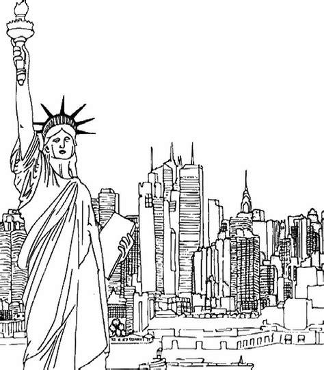 Dibujo para colorear relajante New-York 8: Dibujar y Colorear Fácil con este Paso a Paso, dibujos de New York, como dibujar New York para colorear