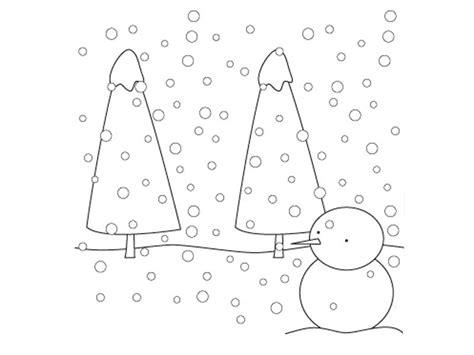 Imprimir: Paisaje con nieve para colorear. Dibujos de Navidad: Dibujar y Colorear Fácil con este Paso a Paso, dibujos de Nieve Cayendo, como dibujar Nieve Cayendo para colorear e imprimir