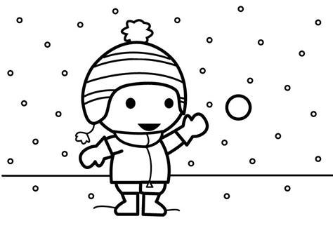 Kleurplaat sneeuwbal gooien. Gratis kleurplaten om te: Dibujar Fácil, dibujos de Nieve Cayendo, como dibujar Nieve Cayendo paso a paso para colorear