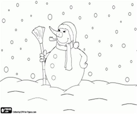 Imagen De Muñeco De Nieve Para Colorear | Imagenes de Navidad: Dibujar y Colorear Fácil, dibujos de Nieve Cayendo, como dibujar Nieve Cayendo para colorear