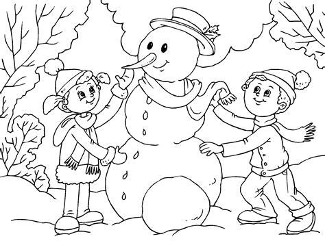 Ninos construyendo muneco de nieve para imprimir: Dibujar y Colorear Fácil con este Paso a Paso, dibujos de Nieve Para Niños, como dibujar Nieve Para Niños para colorear e imprimir