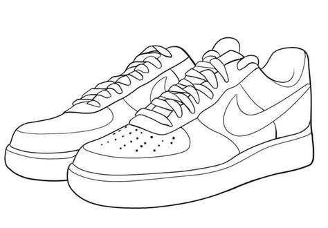 Air Force 1 Bajo para colorear. imprimir e dibujar: Aprender a Dibujar y Colorear Fácil con este Paso a Paso, dibujos de Nike, como dibujar Nike para colorear