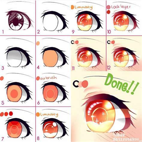 Eye coloring tutorial by Shiirotakee | Anime drawings: Dibujar y Colorear Fácil con este Paso a Paso, dibujos de Ojos Anime Digital, como dibujar Ojos Anime Digital para colorear