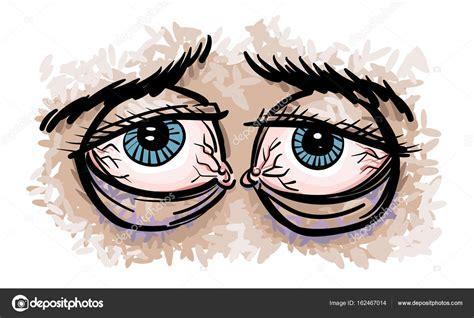 Caricatura de ojos cansados — Archivo Imágenes: Aprender como Dibujar y Colorear Fácil con este Paso a Paso, dibujos de Ojos Cansados, como dibujar Ojos Cansados paso a paso para colorear