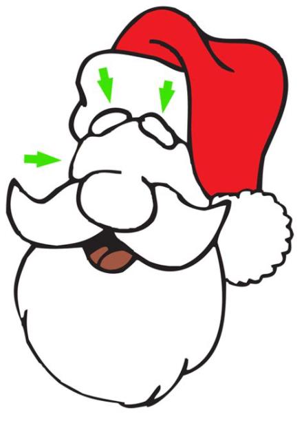 Dibujar un Papa Noel - Manualidades Blog: Dibujar y Colorear Fácil, dibujos de Ojos De Papa Noel, como dibujar Ojos De Papa Noel paso a paso para colorear