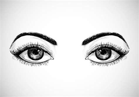 Hermosos ojos de boceto dibujados a mano | Vector Gratis: Dibujar y Colorear Fácil, dibujos de Ojos De Personas, como dibujar Ojos De Personas para colorear