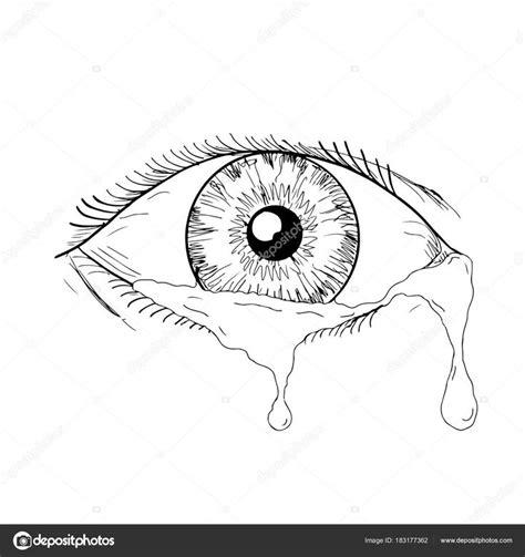 Descargar - Ojo humano llorando lágrimas que fluyen: Aprender como Dibujar y Colorear Fácil, dibujos de Ojos Llorando, como dibujar Ojos Llorando para colorear e imprimir