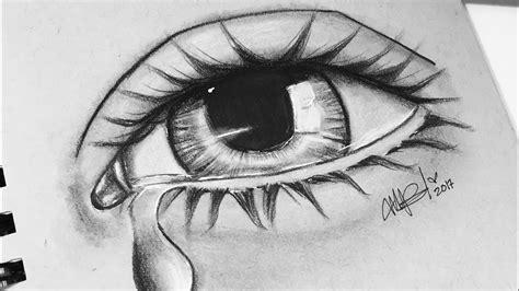 Ojos Llorando De Tristeza Dibujo: Aprende a Dibujar y Colorear Fácil con este Paso a Paso, dibujos de Ojos Tristes, como dibujar Ojos Tristes para colorear