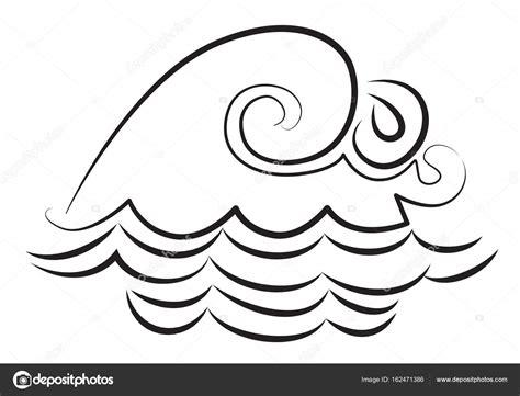 Dibujo De Olas Del Mar Para Colorear: Dibujar y Colorear Fácil, dibujos de Ondas De Agua, como dibujar Ondas De Agua para colorear e imprimir
