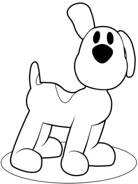 Dibujo del perro Loula con la oreja levantada para colorear: Dibujar y Colorear Fácil, dibujos de Orejas De Perro, como dibujar Orejas De Perro para colorear