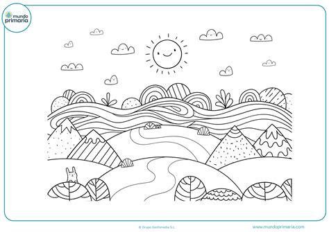 Dibujos de Paisajes para Colorear y Pintar de forma fácil: Aprende a Dibujar y Colorear Fácil con este Paso a Paso, dibujos de Paisajes Para Niños, como dibujar Paisajes Para Niños para colorear e imprimir