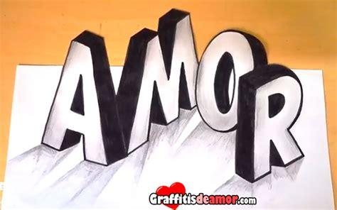 Cómo dibujar en 3D la palabra AMOR | Arte con Graffiti: Aprender como Dibujar y Colorear Fácil, dibujos de Palabras En 3D, como dibujar Palabras En 3D para colorear e imprimir