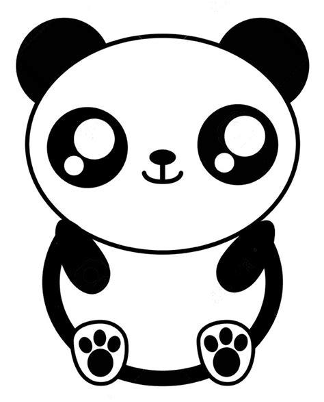 Dibujo para colorear Kawaii : Panda 7: Aprende a Dibujar y Colorear Fácil, dibujos de Pandas Kawaii, como dibujar Pandas Kawaii para colorear e imprimir