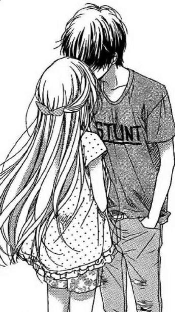 muestra el amor entre una parejas de adolescentes: Dibujar y Colorear Fácil, dibujos de Parejas Manga, como dibujar Parejas Manga para colorear e imprimir
