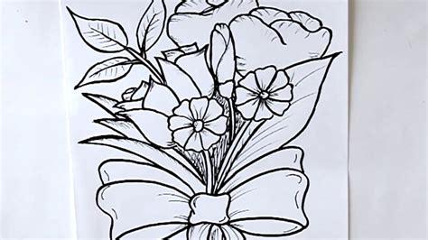 Cómo dibujar Un Ramo De Flores 】 Paso a Paso Muy Fácil: Aprende como Dibujar Fácil con este Paso a Paso, dibujos de Paso Flores, como dibujar Paso Flores paso a paso para colorear