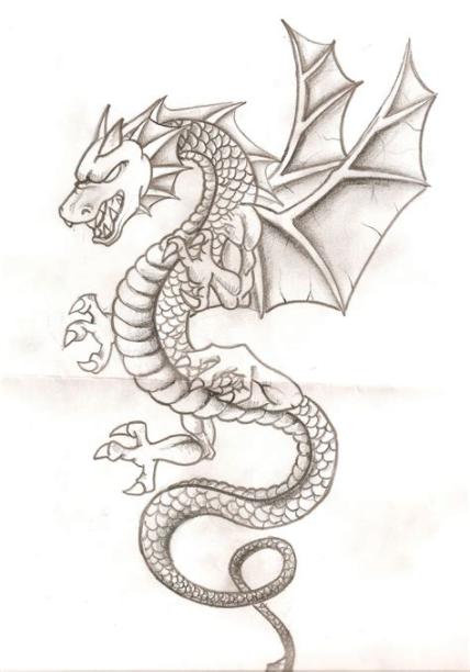 Dibujos De Dragones A Lapiz Colorear Paso Realistas: Aprender como Dibujar Fácil con este Paso a Paso, dibujos de Paso Un Dragon, como dibujar Paso Un Dragon para colorear e imprimir