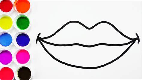 Dibujos De Labios Para Pintar - estilos de labios: Aprender a Dibujar y Colorear Fácil, dibujos de Paso Una Boca, como dibujar Paso Una Boca paso a paso para colorear