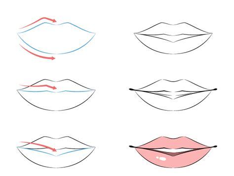 Como dibujar labios / Anime o manga - Fácil es dibujar: Aprende a Dibujar y Colorear Fácil, dibujos de Pasos Una Boca, como dibujar Pasos Una Boca paso a paso para colorear