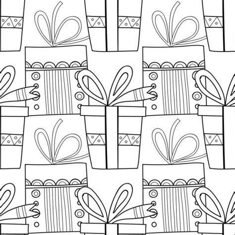 Patrones sin costura en blanco y negro con cajas de regalo: Aprende a Dibujar y Colorear Fácil, dibujos de Patrones De Costura, como dibujar Patrones De Costura paso a paso para colorear