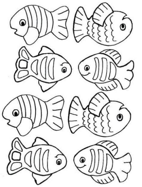 Triazs: Dibujos De Peces Pequeños Para Imprimir: Dibujar y Colorear Fácil, dibujos de Peces Pequeños, como dibujar Peces Pequeños paso a paso para colorear