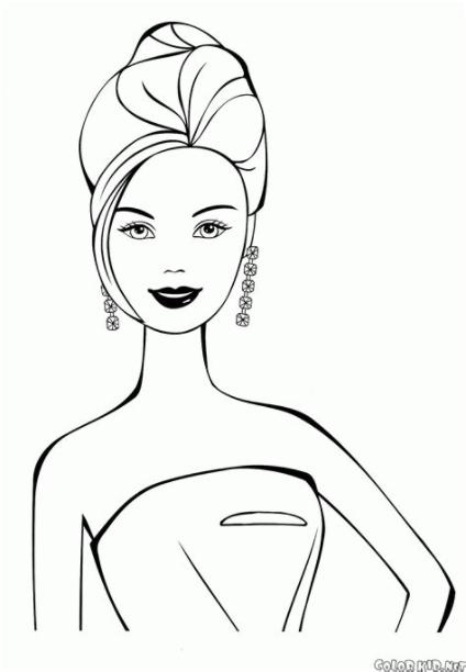 Dibujo para colorear - Peinado Reina del Baile: Aprende como Dibujar Fácil, dibujos de Peinados, como dibujar Peinados para colorear