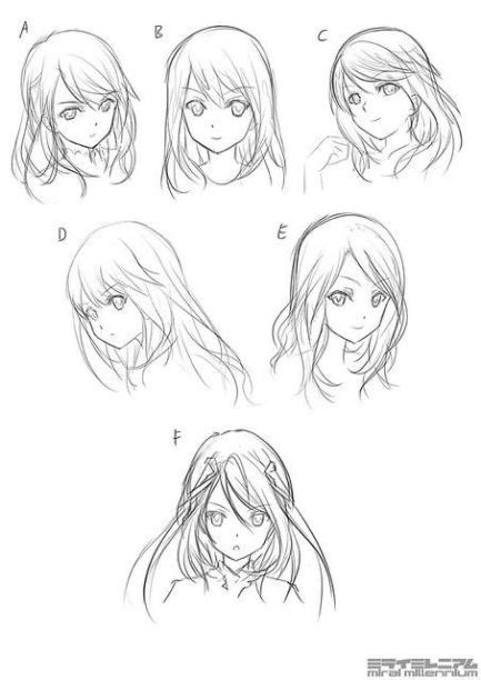 Pelo Para Dibujar Manga - ideas de peinado: Dibujar y Colorear Fácil con este Paso a Paso, dibujos de Peinados Manga, como dibujar Peinados Manga paso a paso para colorear