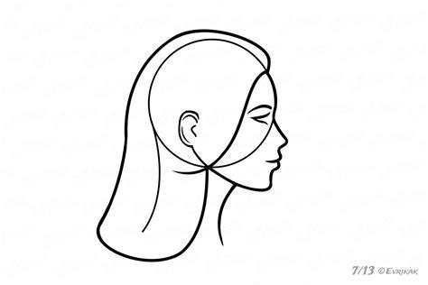 Cómo dibujar la cara de mujer en perfil paso a paso: Aprende como Dibujar y Colorear Fácil con este Paso a Paso, dibujos de Pelo De Lado, como dibujar Pelo De Lado para colorear