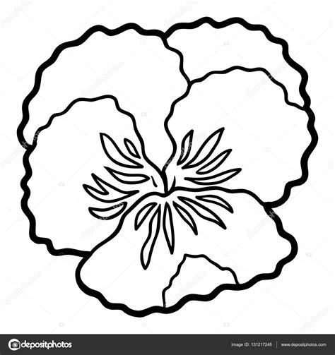 Vector: flor pensamiento | Libro para colorear. flor: Dibujar Fácil, dibujos de Pensamientos Flores, como dibujar Pensamientos Flores para colorear e imprimir