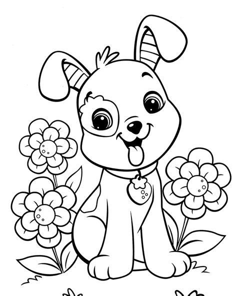 Dibujos Para Colorear Perros - Impresion gratuita: Dibujar y Colorear Fácil, dibujos de Perros Tiernos, como dibujar Perros Tiernos para colorear