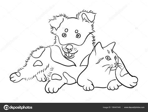Dibujos Para Colorear De Gatitos Y Perritos - Impresion: Dibujar y Colorear Fácil, dibujos de Perros Y Gatos, como dibujar Perros Y Gatos para colorear